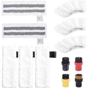 SERBIA Pack de 12 Accessoires pour Nettoyeur Vapeur Kärcher Easyfix SC2 SC3 SC4 SC5, Set Chiffon Microfibre et Buse Sol Brosses Rondes Compatible avec SERBIA Pack de 12 Accessoires pour Nettoyeur Vapeur Kärcher Easyfix SC2 SC3 SC4 SC5, Set Chiffon Microfibre et Buse Sol Brosses Rondes Compatible avec