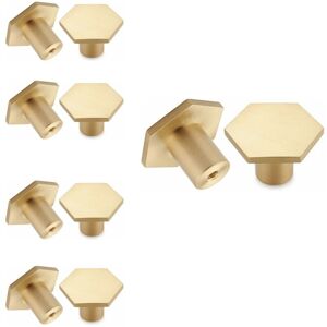 CYSLMUK Pack of 10, Brushed Brass Furniture Knobs, Gold Dresser Drawer Knobs, for Cabinets, Cupboards, Bathroom and Kitchen, 30 x 20mm CYSLMUK Pack of 10, Brushed Brass Furniture Knobs, Gold Dresser Drawer Knobs, for Cabinets, Cupboards, Bathroom and Kitchen, 30 x 20mm