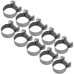 WOIYIC Pack of 10 Heavy Duty Stainless Steel Fuel Hose Clamps 18mm-20mm WOIYIC Pack of 10 Heavy Duty Stainless Steel Fuel Hose Clamps 18mm-20mm
