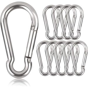 WOIYIC Pack of 10 key ring carabiners, 80 mm x φ8 mm, maximum load: 250 kg WOIYIC Pack of 10 key ring carabiners, 80 mm x φ8 mm, maximum load: 250 kg