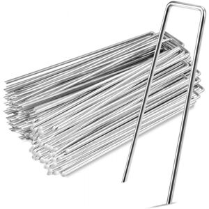CYSLMUK Pack of 100 Fixing Pegs - 15 cm x 4 cm - Ø 3 mm - Galvanized Steel - Sardine Ground Stake Tent Garden CYSLMUK Pack of 100 Fixing Pegs - 15 cm x 4 cm - Ø 3 mm - Galvanized Steel - Sardine Ground Stake Tent Garden
