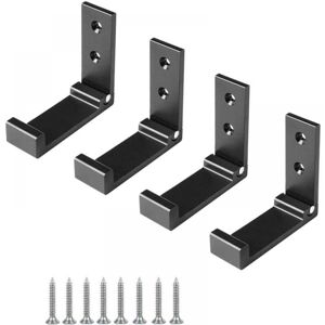 Ymyny - Pack of 2 Aluminum Alloy Wall Mounted Coat Hooks, 90° Folding Hooks with Screws for Closet, Kitchen, Bathroom, Office, Wardrobe (Black) Ymyny - Pack of 2 Aluminum Alloy Wall Mounted Coat Hooks, 90° Folding Hooks with Screws for Closet, Kitchen, Bathroom, Office, Wardrobe (Black)