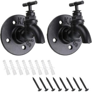 Memkey - Pack of 2 decorative wall hooks for hanging clothes, towels, bags, umbrellas and hats, faucet shape in vintage industrial style Memkey - Pack of 2 decorative wall hooks for hanging clothes, towels, bags, umbrellas and hats, faucet shape in vintage industrial style