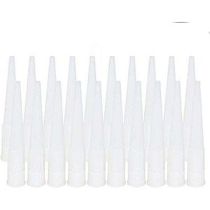 Ymyny - Pack of 20 cartridge nozzles, silicone nozzles, tips, replacement silicone tips, cartridge nozzles (internal diameter of the interface: 15 mm) Ymyny - Pack of 20 cartridge nozzles, silicone nozzles, tips, replacement silicone tips, cartridge nozzles (internal diameter of the interface: 15 mm)