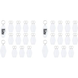 TLILY Pack of 48 Blank Hotel Motel Keychains for Decoration for Sublimation for Vinyl Projects TLILY Pack of 48 Blank Hotel Motel Keychains for Decoration for Sublimation for Vinyl Projects