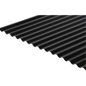 Marlborough - pack of 5 (Total 5 Units) - 0.7mm Metal Corrugated Roof Sheet (13/3 Profile) (BS18B25) - Black - 990mm (w) x 4880mm (l) Marlborough - pack of 5 (Total 5 Units) - 0.7mm Metal Corrugated Roof Sheet (13/3 Profile) (BS18B25) - Black - 990mm (w) x 4880mm (l)
