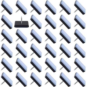 Linghhang - Pack of 50 Furniture Glides 25x25mm Teflon Sliding Glides Furniture Gliders with Nails Nail-on Chair Glides Linghhang - Pack of 50 Furniture Glides 25x25mm Teflon Sliding Glides Furniture Gliders with Nails Nail-on Chair Glides