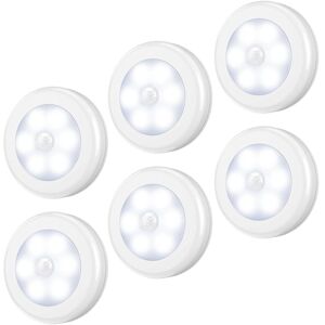 COOCHEER (Pack of 6) LED Sensor Lights, Motion Sensor Light, Closet Light, Battery Powered (Not Included), LED Light for Stairs, Cabinets, Closets, Easy COOCHEER (Pack of 6) LED Sensor Lights, Motion Sensor Light, Closet Light, Battery Powered (Not Included), LED Light for Stairs, Cabinets, Closets, Easy