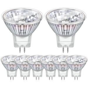 WOIYIC Pack of 8 GU4 MR11 Halogen Bulbs 12V 10W, MR11 Halogen Bulb 2800k Warm White Dimmable, GU4 Halogen for Home, Landscape, Recessed, Track Lighting WOIYIC Pack of 8 GU4 MR11 Halogen Bulbs 12V 10W, MR11 Halogen Bulb 2800k Warm White Dimmable, GU4 Halogen for Home, Landscape, Recessed, Track Lighting