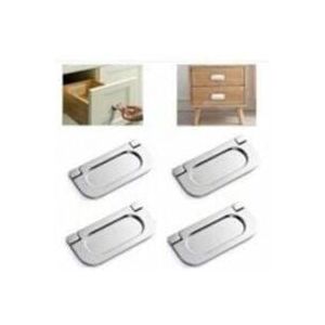 Pack of invisible stainless steel handles, silver, for drawers, cabinets, wardrobes, with screws (75 mm) Ymyny door handles for kitchen furniture Pack of invisible stainless steel handles, silver, for drawers, cabinets, wardrobes, with screws (75 mm) Ymyny door handles for kitchen furniture