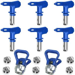 Cyslmuk - 6 Pack Reversible Airless Spray Tips, Airless Paint Spray Guns, Sprayer Parts for Homes, Buildings, Decks, Fences (211, 315, 417, 517, 515, Cyslmuk - 6 Pack Reversible Airless Spray Tips, Airless Paint Spray Guns, Sprayer Parts for Homes, Buildings, Decks, Fences (211, 315, 417, 517, 515,