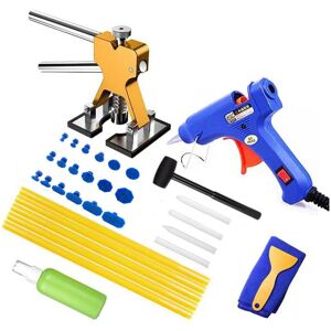 LINGHHANG Paintless Dent Repair Tool Kit (Golden) Bodywork 34 PCS with Glue Gun,Golden Dent Puller,for Car,Refrigerator,Motorcycle Body,Door LINGHHANG Paintless Dent Repair Tool Kit (Golden) Bodywork 34 PCS with Glue Gun,Golden Dent Puller,for Car,Refrigerator,Motorcycle Body,Door