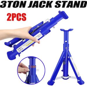 Dayplus - Pair Axle Jack Stand 3 Ton Lifting Folding Heavy Duty Car Support Handle Locks Dayplus - Pair Axle Jack Stand 3 Ton Lifting Folding Heavy Duty Car Support Handle Locks