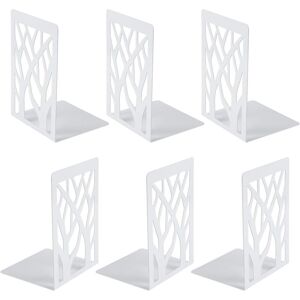 Tinor - Pairs Metal Bookends for Books, Anti-Scratch Book Holders for Office, School and Home, Book Dividers, cd File Holder for Desks (White) Tinor - Pairs Metal Bookends for Books, Anti-Scratch Book Holders for Office, School and Home, Book Dividers, cd File Holder for Desks (White)