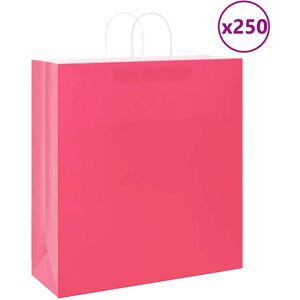 vidaXL Pink Kraft Paper Bags 250 pcs - Paper Bags vidaXL Pink Kraft Paper Bags 250 pcs - Paper Bags