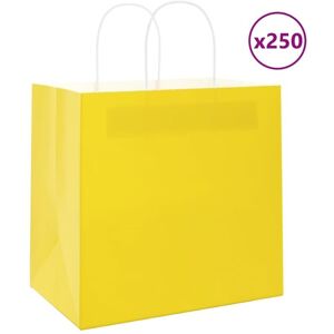 vidaXL Paper Bags 250 pcs with Handles Brown - Paper Bags vidaXL Paper Bags 250 pcs with Handles Brown - Paper Bags