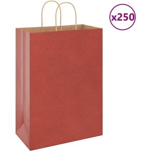 vidaXL Paper Bags 250 pcs Handles Brown - Paper Bags vidaXL Paper Bags 250 pcs Handles Brown - Paper Bags
