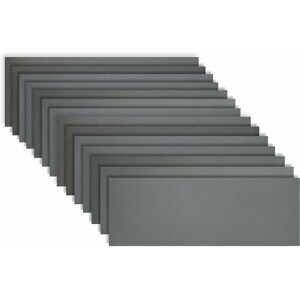 TRIMEC Papier de verre, grain assorti, sec/résistant à l'eau, pour le ponçage dans l'industrie automobile, la finition des meubles en bois, la finition du TRIMEC Papier de verre, grain assorti, sec/résistant à l'eau, pour le ponçage dans l'industrie automobile, la finition des meubles en bois, la finition du