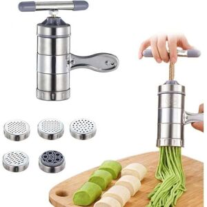 COOCHEER Pasta machine, manual stainless steel pasta machine, portable pasta machine, pasta machine for fresh pasta, suitable for home or restaurant use COOCHEER Pasta machine, manual stainless steel pasta machine, portable pasta machine, pasta machine for fresh pasta, suitable for home or restaurant use
