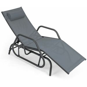 Costway - Patio Chaise Lounge Glider Recliner Chair Adjustable Sturdy Metal Frame Outdoor Costway - Patio Chaise Lounge Glider Recliner Chair Adjustable Sturdy Metal Frame Outdoor