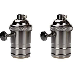 Memkey - Pack of Vintage Lamp Holder, Edison Socket, Vintage E27 Lamp Adapter with Switch, Retro Vintage Battery Chandelier, Black Memkey - Pack of Vintage Lamp Holder, Edison Socket, Vintage E27 Lamp Adapter with Switch, Retro Vintage Battery Chandelier, Black