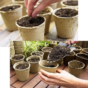TLILY Peat Pots, 120 Seed Starting Pots 3 Inch Round Nursery Pot, Biodegradable Planters with Bonus 80 Labels TLILY Peat Pots, 120 Seed Starting Pots 3 Inch Round Nursery Pot, Biodegradable Planters with Bonus 80 Labels