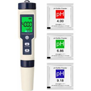 HOOPZI Ph Meter Professional Multifunctional Tester 5 in 1 Digital Multifunctional Tester PH/EC/TDS/Salinity/Thermometer Water Quality Tester Ph Meter HOOPZI Ph Meter Professional Multifunctional Tester 5 in 1 Digital Multifunctional Tester PH/EC/TDS/Salinity/Thermometer Water Quality Tester Ph Meter