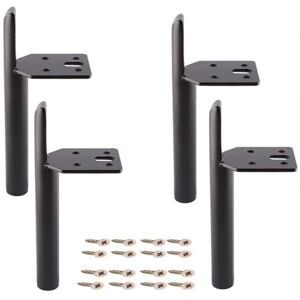 Ymyny - Piece Black – 15 cm Modern Furniture Legs, Replacement Feet for Cabinets, Tables and Beds with Screws Ymyny - Piece Black – 15 cm Modern Furniture Legs, Replacement Feet for Cabinets, Tables and Beds with Screws