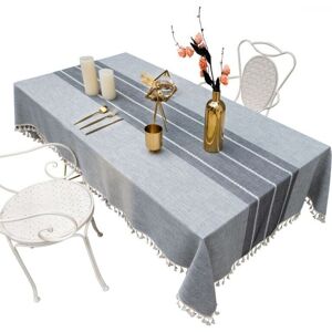 Piece of gray rectangular cotton linen tablecloth, 90 x 90 cm, modern tablecloth for rectangular tables, home and kitchen decoration Ymyny Piece of gray rectangular cotton linen tablecloth, 90 x 90 cm, modern tablecloth for rectangular tables, home and kitchen decoration Ymyny