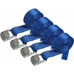 Linghhang - 4 pieces 2.5 cm x 2 m Claw Strap Lashing Strap Fixing Strap - Blue - Maximum load 250 kg Linghhang - 4 pieces 2.5 cm x 2 m Claw Strap Lashing Strap Fixing Strap - Blue - Maximum load 250 kg