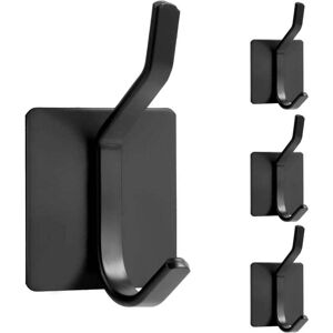 YMYNY Pieces Adhesive Wall Hooks, Strong Self-Adhesive Double Hooks for Walls, Cabinets, Doors, Walls, No Drilling, Rustproof (Black) mumu YMYNY Pieces Adhesive Wall Hooks, Strong Self-Adhesive Double Hooks for Walls, Cabinets, Doors, Walls, No Drilling, Rustproof (Black) mumu