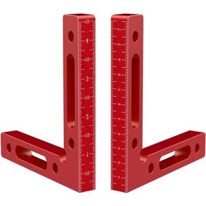 GOTRAYS Pieces Aluminum 90 Degree Positioning Square, 12cm x 12cm Right Angle Clip for Woodworking Woodworking Tools for Picture Frames Square Joint Cabinet GOTRAYS Pieces Aluminum 90 Degree Positioning Square, 12cm x 12cm Right Angle Clip for Woodworking Woodworking Tools for Picture Frames Square Joint Cabinet