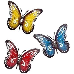 LINGHHANG 3 Pieces Metal Butterfly Metal Butterfly Wall Decor Metal Butterfly Wall Art Metal Butterfly Garden Wall Decor for Garden Yard Fence Living Room LINGHHANG 3 Pieces Metal Butterfly Metal Butterfly Wall Decor Metal Butterfly Wall Art Metal Butterfly Garden Wall Decor for Garden Yard Fence Living Room