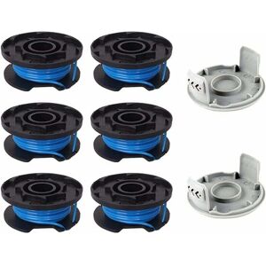 LINGHHANG 8 Pieces Replacement Spool for Brush Cutter, Compatible with Ryobi One + AC14RL3A-18V 24V 40V, Cordless Trimmer Line 11ft, 6 Spools + 2 Cutting Caps LINGHHANG 8 Pieces Replacement Spool for Brush Cutter, Compatible with Ryobi One + AC14RL3A-18V 24V 40V, Cordless Trimmer Line 11ft, 6 Spools + 2 Cutting Caps
