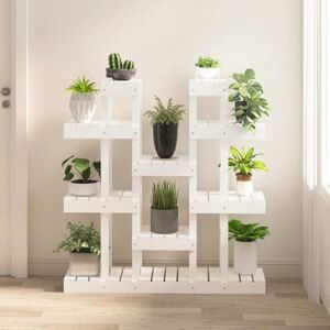 Vidaxl - Plant Stand White 104.5x25x109.5 cm Solid Wood Pine Vidaxl - Plant Stand White 104.5x25x109.5 cm Solid Wood Pine