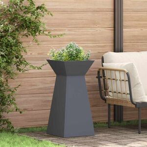 Pillar Planter Anthracite 35 x 35 x 73 cm Steel Vidaxl Pillar Planter Anthracite 35 x 35 x 73 cm Steel Vidaxl