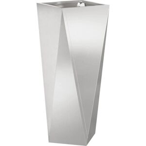 Planter Silver 30 x 30 x 75 cm Stainless Steel vidaXL Planter Silver 30 x 30 x 75 cm Stainless Steel vidaXL