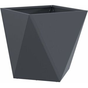 Planter Anthracite 50 x 50 x 50 cm Steel vidaXL Planter Anthracite 50 x 50 x 50 cm Steel vidaXL