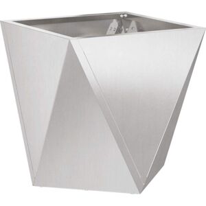 Planter Silver 50 x 50 x 50 cm Stainless Steel vidaXL Planter Silver 50 x 50 x 50 cm Stainless Steel vidaXL