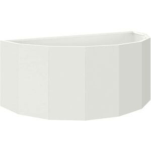 Planter White 90 x 45 x 35 cm Steel vidaXL Planter White 90 x 45 x 35 cm Steel vidaXL
