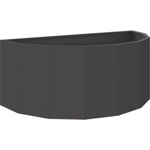 Planter Black 90 x 45 x 35 cm Steel vidaXL Planter Black 90 x 45 x 35 cm Steel vidaXL