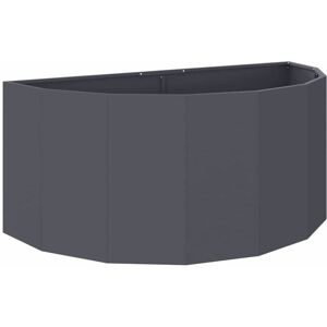 Planter Anthracite 120 x 60 x 50 cm Steel vidaXL Planter Anthracite 120 x 60 x 50 cm Steel vidaXL