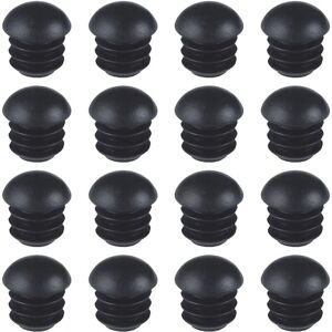 Csparkv - Plastic Round Caps (16mm)(Black), 16 Pieces Round Chair Tube End Caps, Ribbed Round Domed End Caps for Table, Chair, Furniture Legs Csparkv - Plastic Round Caps (16mm)(Black), 16 Pieces Round Chair Tube End Caps, Ribbed Round Domed End Caps for Table, Chair, Furniture Legs