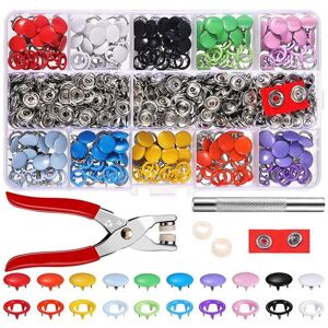 Tlily - Plier Tool + 100 Sets 10 Colors Metal Sewing Buttons Hollow Solid Studs Snap Fasteners for Clothes Bags Tlily - Plier Tool + 100 Sets 10 Colors Metal Sewing Buttons Hollow Solid Studs Snap Fasteners for Clothes Bags