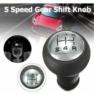 EURITECSA Pommeau de vitesse de voiture 5 vitesses Pommeau de levier de vitesse compatible avec PEUGEOTs 106 206 306 406/107 207 307 407 - Le noir EURITECSA Pommeau de vitesse de voiture 5 vitesses Pommeau de levier de vitesse compatible avec PEUGEOTs 106 206 306 406/107 207 307 407 - Le noir