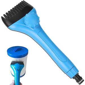 MEMKEY Cleaning brush for swimming pool filters, 25 cm, hand jet cleaner, cleaning brush for swimming pool filter cartridges - with removable brush head and MEMKEY Cleaning brush for swimming pool filters, 25 cm, hand jet cleaner, cleaning brush for swimming pool filter cartridges - with removable brush head and