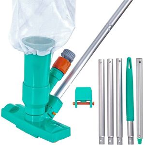 TINOR Pool Vacuum Cleaner, Portable Pool Maintenance Kit with Aluminum Pole, Underwater Vacuum Jet Cleaner, Mesh Bag - for Fountain Pond Pool Clean Leaves TINOR Pool Vacuum Cleaner, Portable Pool Maintenance Kit with Aluminum Pole, Underwater Vacuum Jet Cleaner, Mesh Bag - for Fountain Pond Pool Clean Leaves