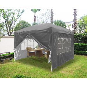 Greenbay - Pop Up Gazebo Outdoor Marquee Tent with Carry Bag 4 Leg Weights Anthracite 3x3m Greenbay - Pop Up Gazebo Outdoor Marquee Tent with Carry Bag 4 Leg Weights Anthracite 3x3m