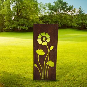 Poppy Garden Screen Large Bare Metal/Ready to Rust - Steel - W45.7 x H147.3 cm Poppy Garden Screen Large Bare Metal/Ready to Rust - Steel - W45.7 x H147.3 cm