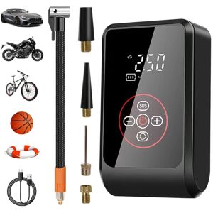 Tinor - Portable Air Compressor, 4000mAh Cordless Car Tire Inflator, 150PSI Mini Electric Bike Pump with led Light Digital Display Electric Tinor - Portable Air Compressor, 4000mAh Cordless Car Tire Inflator, 150PSI Mini Electric Bike Pump with led Light Digital Display Electric